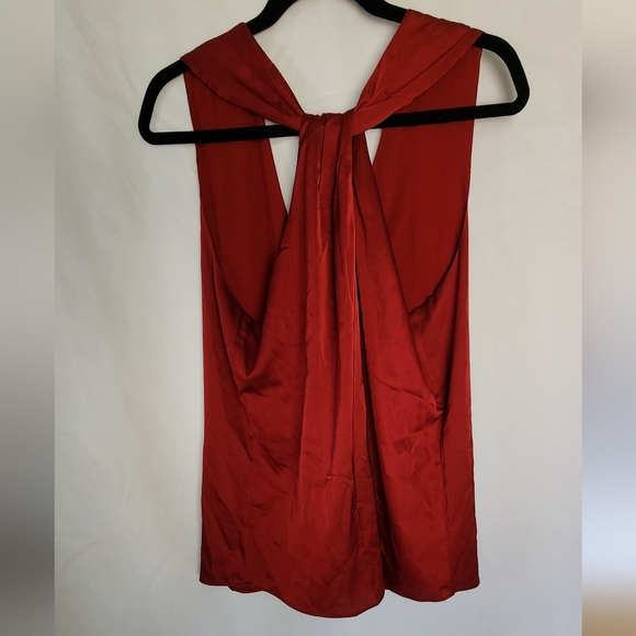 White House Black Market Red Blouse Top XL Rouge - Picture 2 of 6